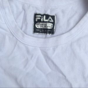 Fila Tops - White with blue writing Fila tank top Fila Tops - White with blue writing Fila tank top
